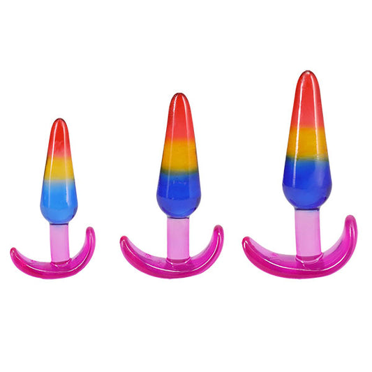 "Crystal Jellies - Anal Trainer Set - Rainbow DJ0289-25-CD"