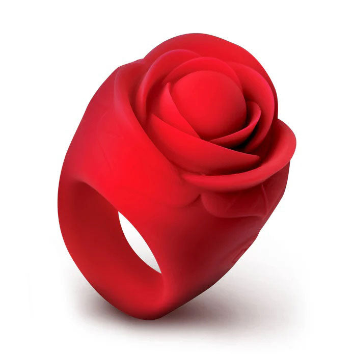 "Rose Ring Discreet Finger Vibrator - Red BL-AH804"