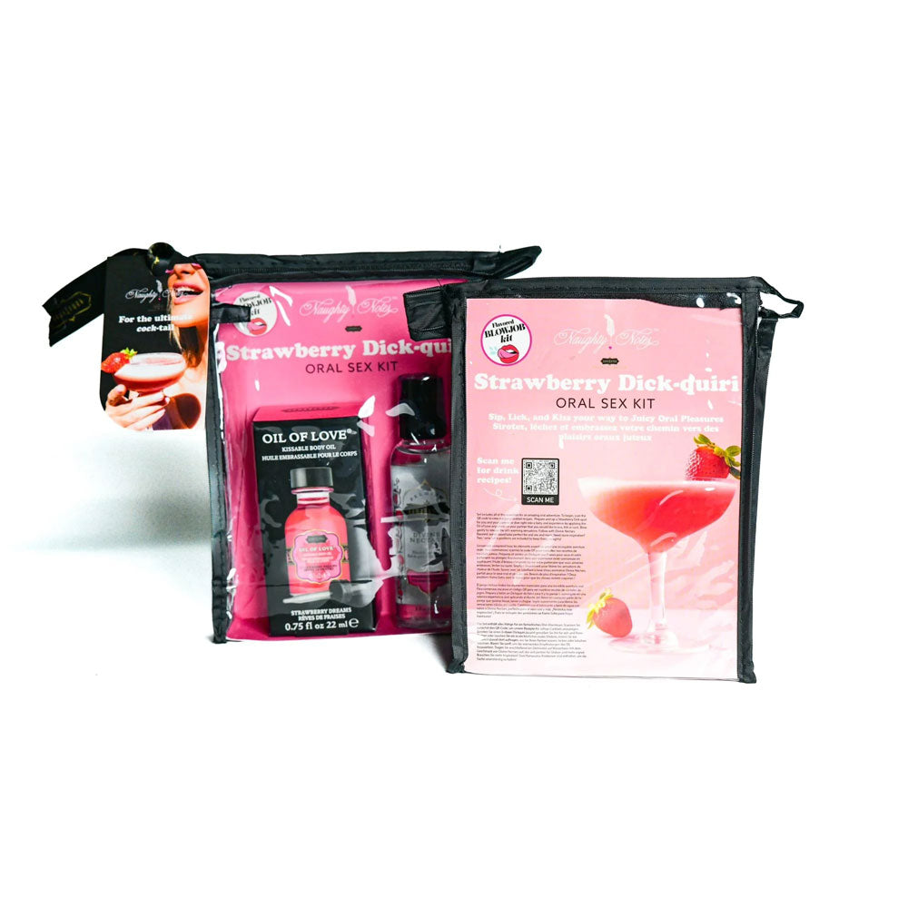 Strawberry Dick-Quiri Oral Sex Kit - .75 Oz